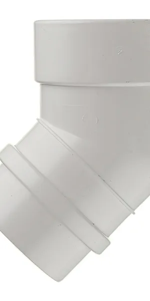 Колено трубы Docke Lux пластиковое d100 мм 45° пломбир RAL 9003