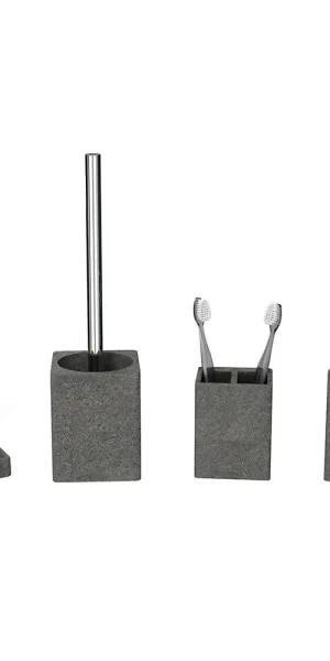 Стакан для ванной Fora Stone Black настольный полирезин черный (FOR-STN44BL)