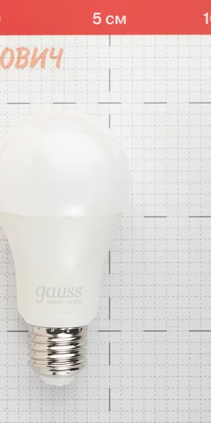 Лампа светодиодная Gauss E27 2700-6500К 10 Вт 970-1055 Лм 220 В груша А60 матовая