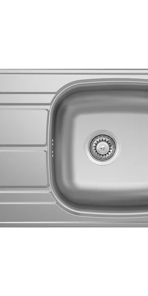 Мойка для кухни Ukinox Nord 78,8х48х17,5 см врезная с крылом сталь (Nr 788х480 (0,6) G)