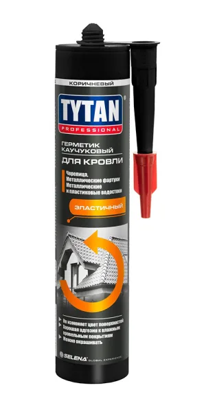 Герметик кровельный каучуковый Tytan Professional коричневый 310 мл