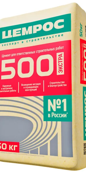 Цемент ЦЕМРОС М500 Д20 ЦЕМ II А-Ш 42,5 Н 50 кг