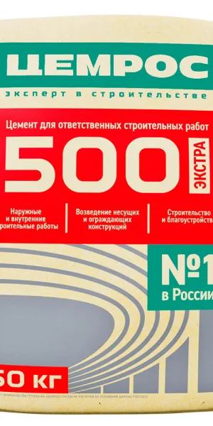 Цемент ЦЕМРОС М500 Д20 ЦЕМ II А-Ш 42,5 Н 50 кг