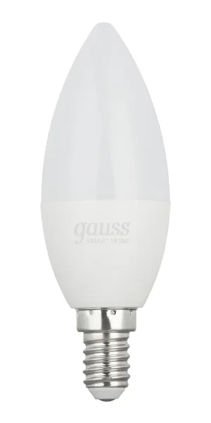 Лампа умная светодиодная Gauss E14  2700-6500К 5 Вт 220 В свеча матовая