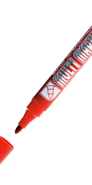 Маркер перманентный Crown Multi Marker красный грифель 3 мм