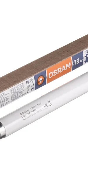 Лампа люминесцентная Osram G13 T8 36 Вт 6500К холодный свет трубка 1200 мм (63064/9836)