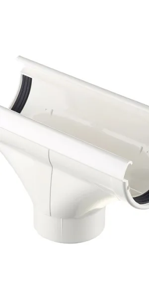 Воронка желоба Docke Lux пластиковая d140-100 мм пломбир RAL 9003