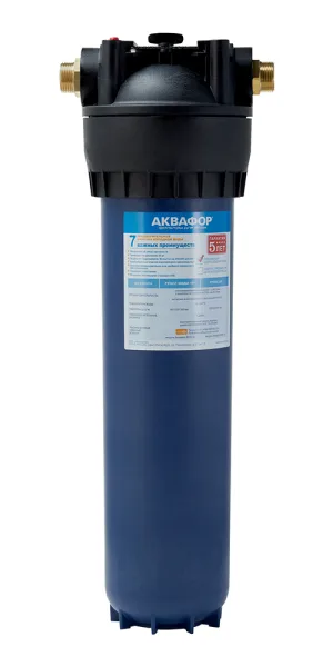 Корпус фильтра Аквафор Гросс 20 для холодной воды 20BB 1 НР(ш) х 1 НР(ш) синий