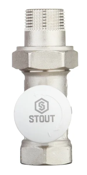 Клапан термостатический Stout 3/4 НР(ш) х 3/4 ВР(г) для радиатора (SVT 0003 000020)