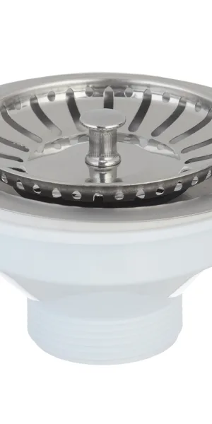 Выпуск для мойки WIRQUIN 30717335 3 1/2' с решеткой нержавеющая сталь D 114 мм