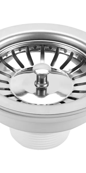 Выпуск для мойки WIRQUIN 30717335 3 1/2' с решеткой нержавеющая сталь D 114 мм