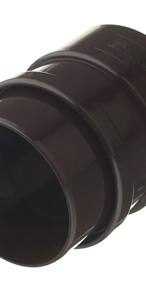 Муфта водосточной трубы Docke Lux пластиковая соединительная d100 мм шоколад RAL 8019