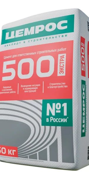Цемент ЦЕМРОС М500 Д0 ЦЕМ I 42,5 50 кг