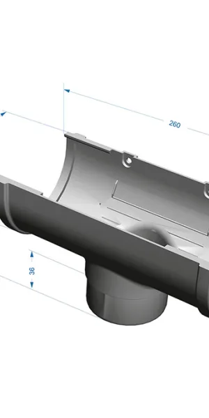 Воронка желоба Docke Premium пластиковая d120-85 мм графитовый серый RAL 7024