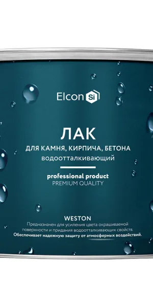 Лак кремнийорганический для камня Elcon Weston бесцветный 9 л полуглянцевый