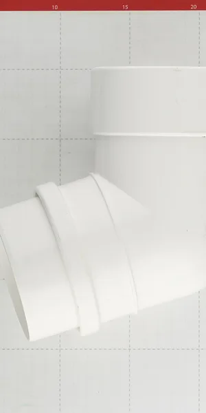 Колено трубы Docke Lux пластиковое d100 мм 72° пломбир RAL 9003