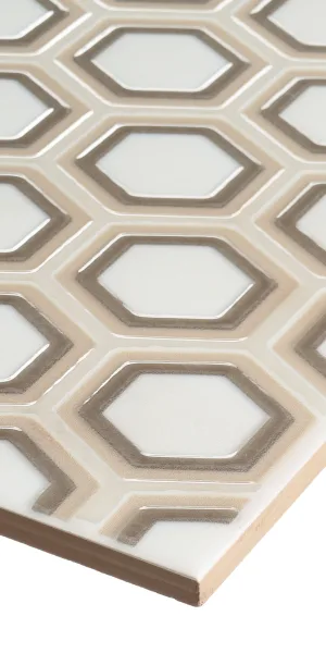 Плитка декор Kerama Marazzi Гран Пале белая 400х250х8 мм