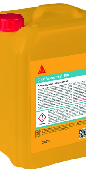 Добавка гиперпластификатор для бетона и малых архитектурных форм Sika ViscoCrete-200 5 л
