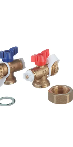 Тройник коллекторный 1" с воздухоотводчиком и с шаровым краном (UFH-ESK060303-M)