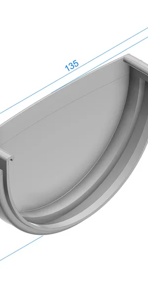 Заглушка желоба пластиковая d120 мм Docke Standard коричневая RAL 8017