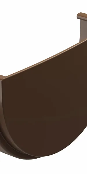 Заглушка желоба пластиковая d120 мм Docke Standard коричневая RAL 8017