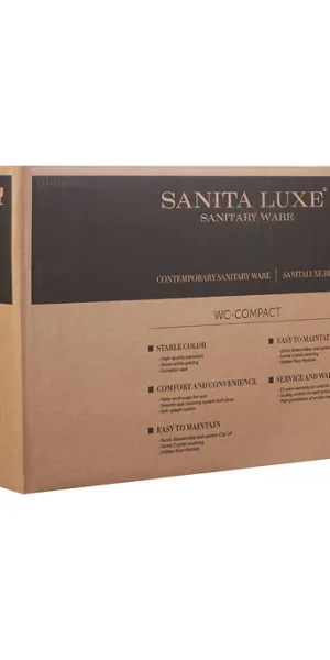Унитаз-компакт Sanita Luxe Art с универсальным выпуском с сиденьем дюропласт микролифт белый (WC.CC/Art/2-DM/WHT.G/S1)