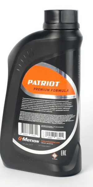 Масло полусинтетическое Patriot 1 л для 4-х тактных двигателей зимнее SAE 5W30 (850030100)