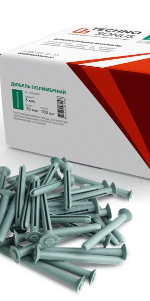 Дюбель-гвоздь звукоизоляционный ТехноСонус 70х6 мм (100 шт.)