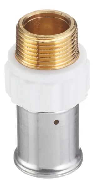 Муфта Henco (17PKW-3206) 32(пресс) х 1 НР(ш) белая PVDF