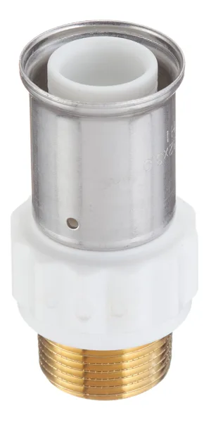 Муфта Henco (17PKW-3206) 32(пресс) х 1 НР(ш) белая PVDF