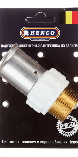 Муфта Henco (17PKW-3206) 32(пресс) х 1 НР(ш) белая PVDF