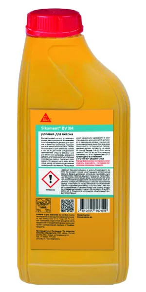 Добавка пластификатор для бетона Sika Sikament BV 3M 1л