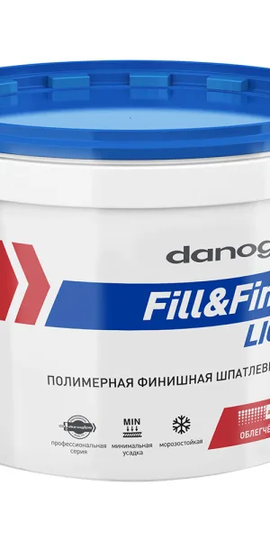Шпатлевка Danogips Fill&Finish Light универсальная облегченная 10 л/12,3 кг