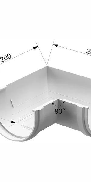 Угол желоба пластиковый d120 мм 90° Docke Standard коричневый RAL 8017