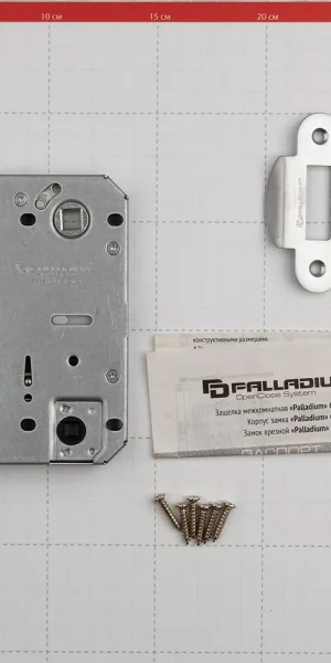 Замок врезной Palladium 600 PC для межкомнатной двери под фиксатор перламутровый хром
