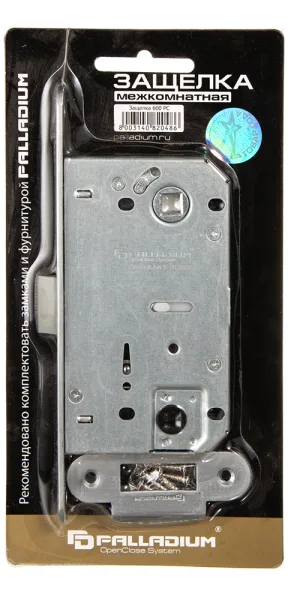 Замок врезной Palladium 600 PC для межкомнатной двери под фиксатор перламутровый хром