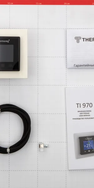 Терморегулятор программируемый для теплого пола Thermoreg TI-970 черный/белый