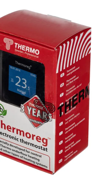 Терморегулятор программируемый для теплого пола Thermoreg TI-970 черный/белый