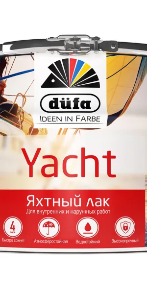 Лак алкидно-уретановый яхтный Dufa Yacht бесцветный 10 л глянцевый