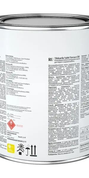 Масло Tikkurila/Tikkivala Valtti Terrace Oil для террас основа EC 2,7 л
