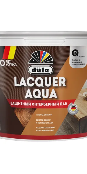 Лак акрилатный интерьерный Dufa Lacquer Aqua бесцветный 2,7 л полуглянцевый