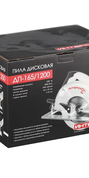 Пила дисковая электрическая Интерскол ДП-165/1200 1200 Вт 165 мм (96.1.0.00)