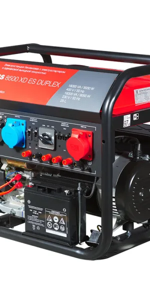 Генератор бензиновый Fubag BS8500XD ES Duplex 8 кВт высокий пусковой ток 16 кВт
