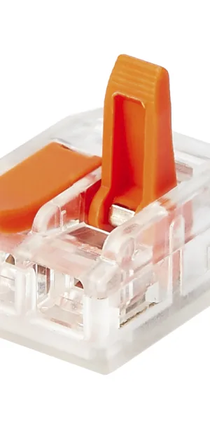 Клемма на 2 провода Electrovolt 221-412 0,2-4 кв.мм с рычажками без пасты (50 шт.) (ЦБ-00015942/605085)