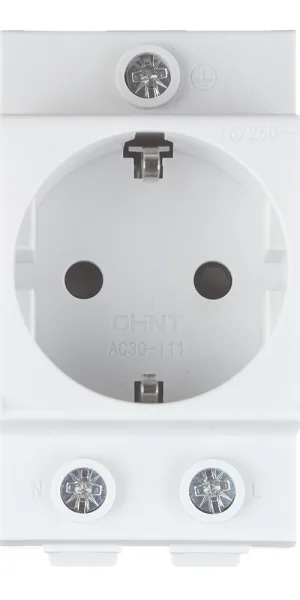 Розетка щитовая модульная Chint AC30-111 (775001) T1-T2 250 В 16 А