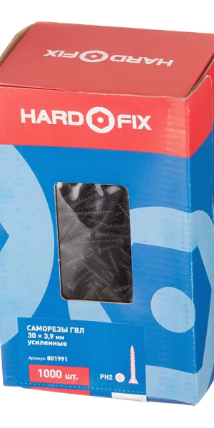 Саморезы для ГВЛ 30x3,9 мм усиленные Hard-Fix (1000 шт.)