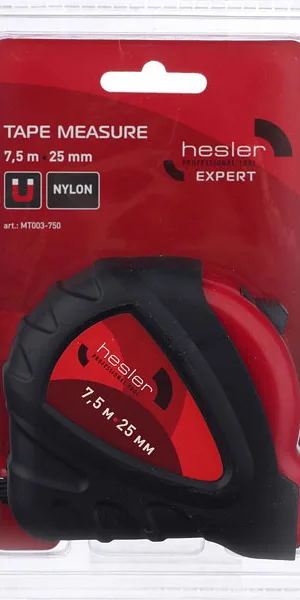 Рулетка Hesler с фиксатором 7,5 м x 25 мм