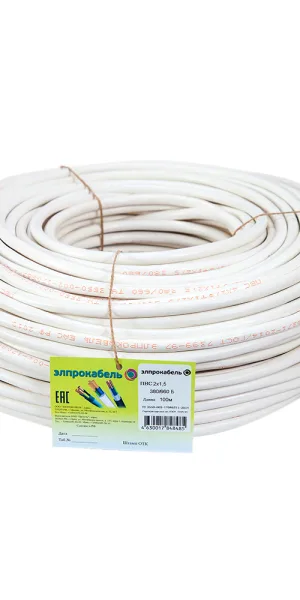 Провод Элпрокабель ПВС 2х1,5 (100 м)