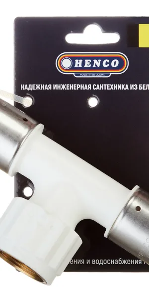 Тройник Henco (13PKW-320632) 32(пресс) х 1 ВР(г) х 32(пресс) белый PVDF