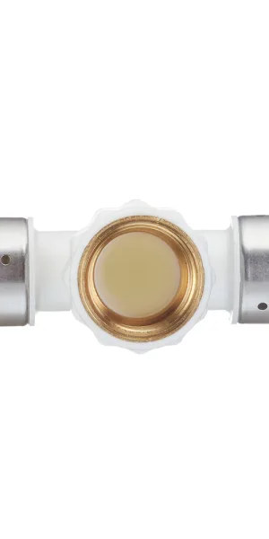 Тройник Henco (13PKW-320632) 32(пресс) х 1 ВР(г) х 32(пресс) белый PVDF
